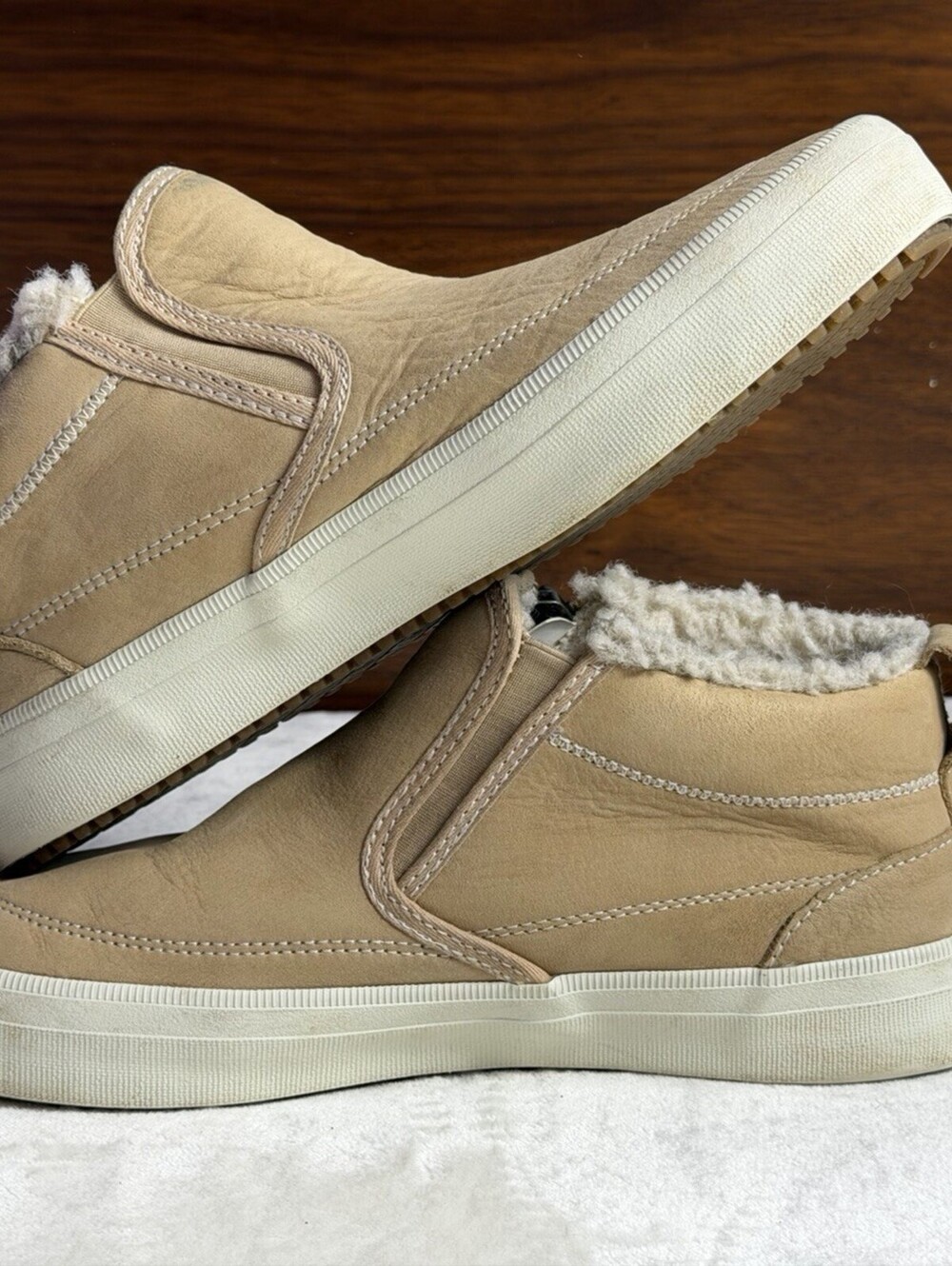 Sperry Womens Crest Vibe Shearling High Top Leather Booties STS87906 Size 6